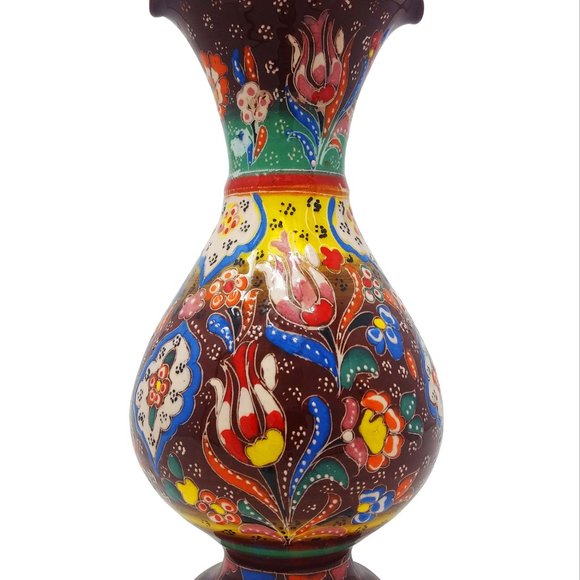 S1-6 Turkish Ceramic  Handmade Handpainted Vase - Picture 3 of 5